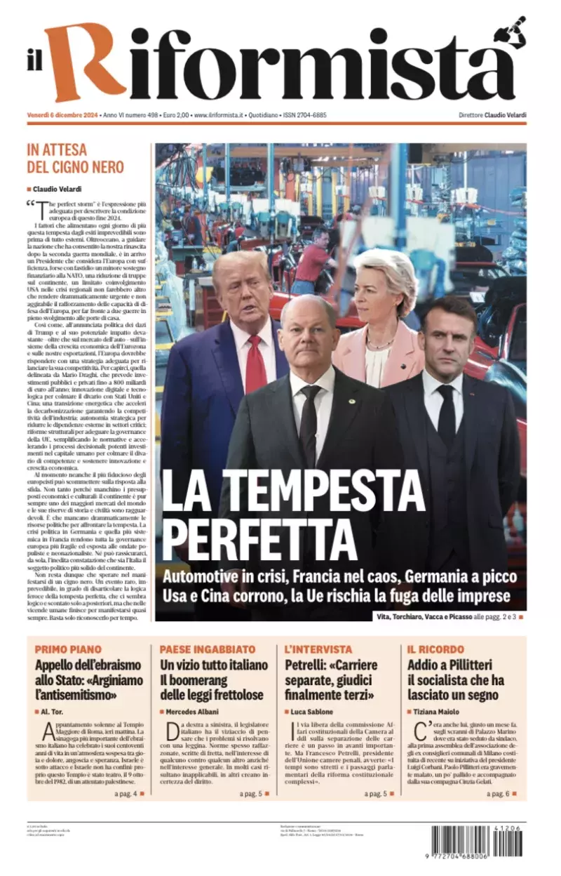 Prima-pagina-il-riformista-edizione-del-6-Dicembre-2024