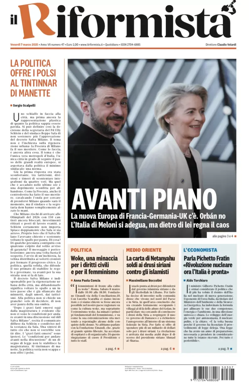 Prima-pagina-il-riformista-edizione-del-7-Marzo-2025