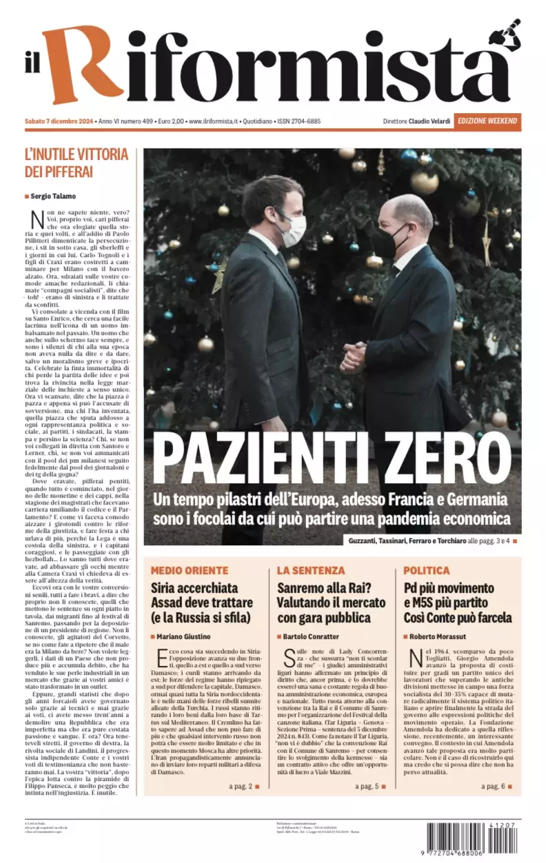 Prima-pagina-il-riformista-edizione-del-7-Dicembre-2024