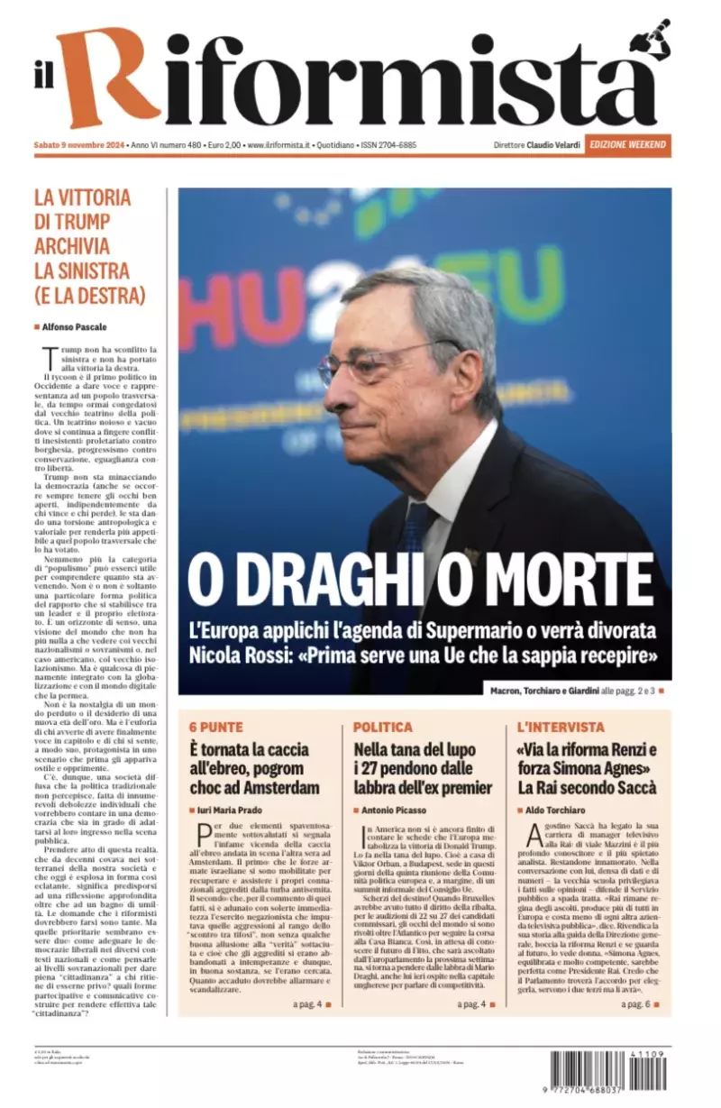 Prima-pagina-il-riformista-edizione-del-9-Novembre-2024