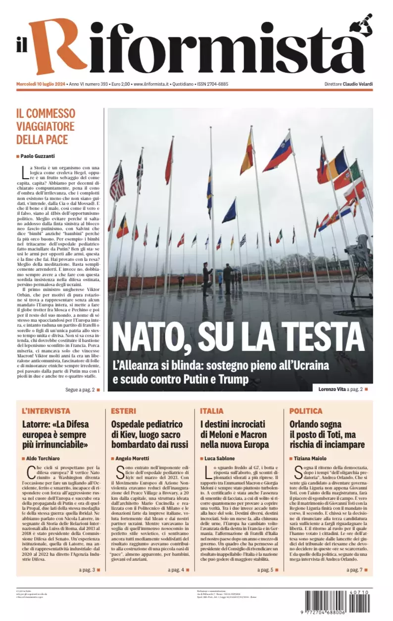 Prima-pagina-il-riformista-edizione-del-10-Luglio-2024