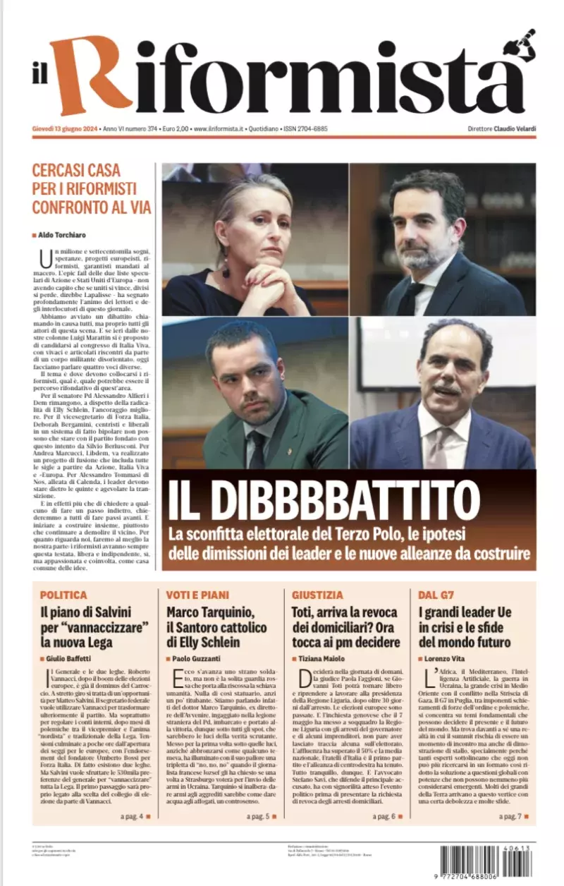 Prima-pagina-il-riformista-edizione-del-13-Giugno-2024