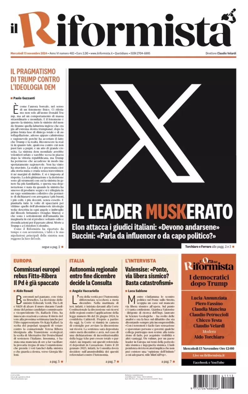 Prima-pagina-il-riformista-edizione-del-13-Novembre-2024