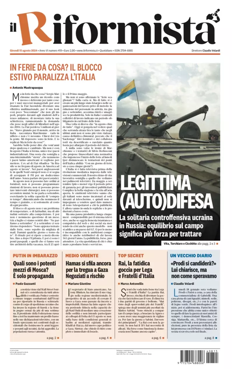 Prima-pagina-il-riformista-edizione-del-15-Agosto-2024