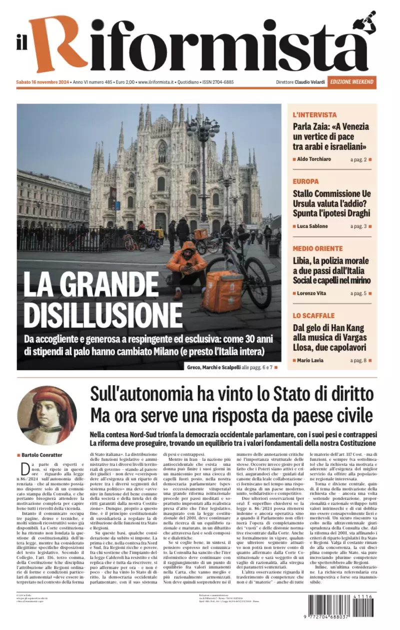 Prima-pagina-il-riformista-edizione-del-16-Novembre-2024