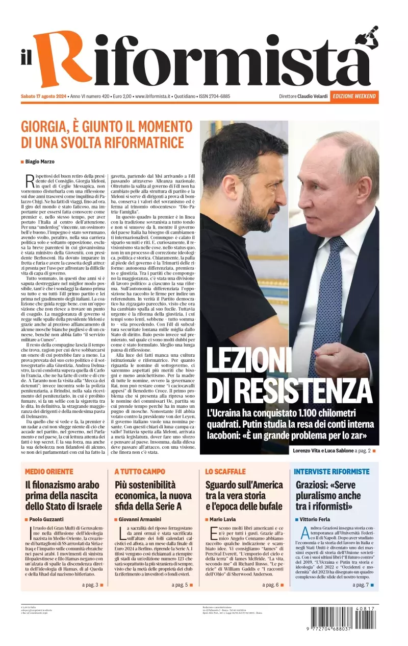 Prima-pagina-il-riformista-edizione-del-17-Agosto-2024