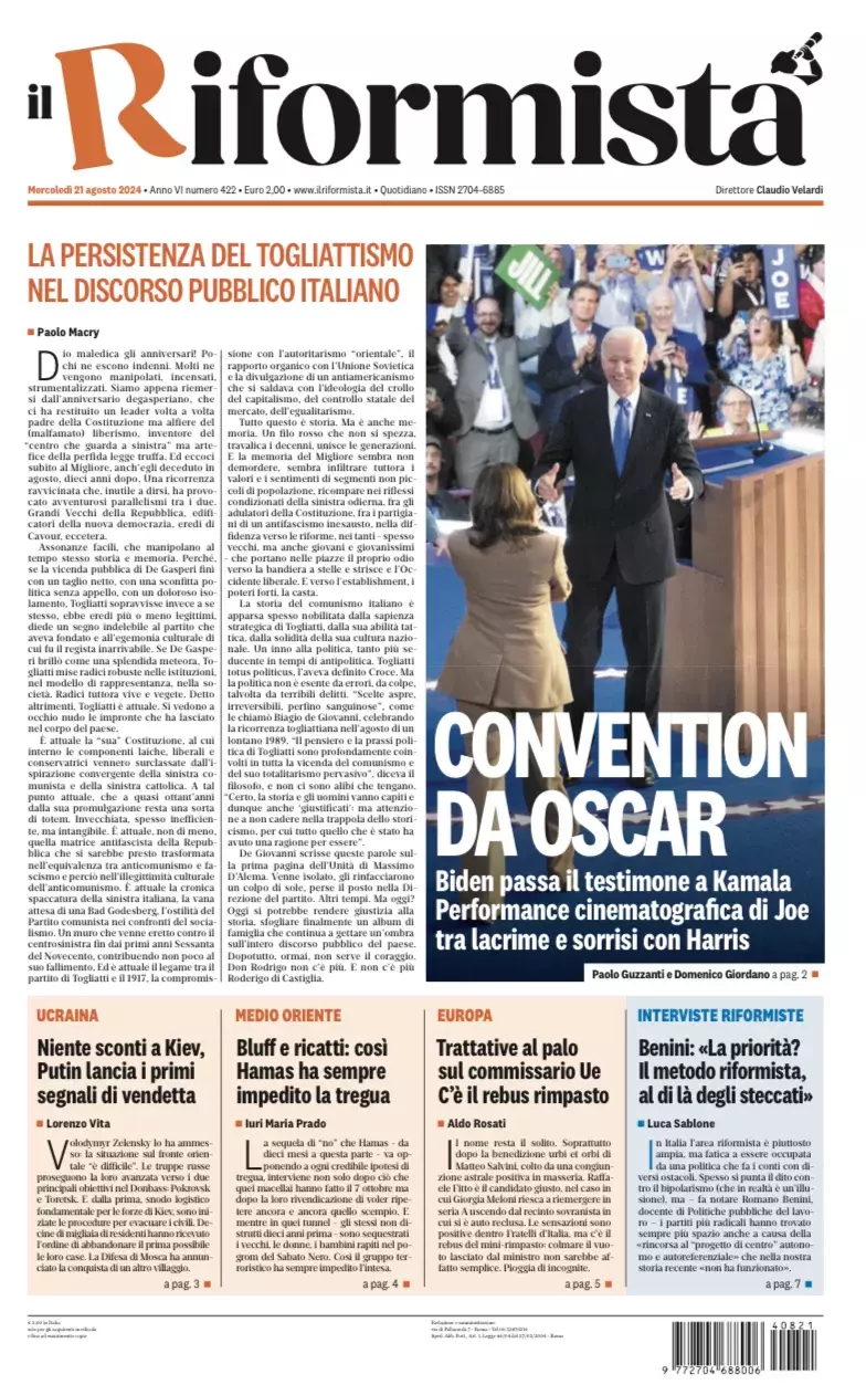 Prima-pagina-il-riformista-edizione-del-21-Agosto-2024