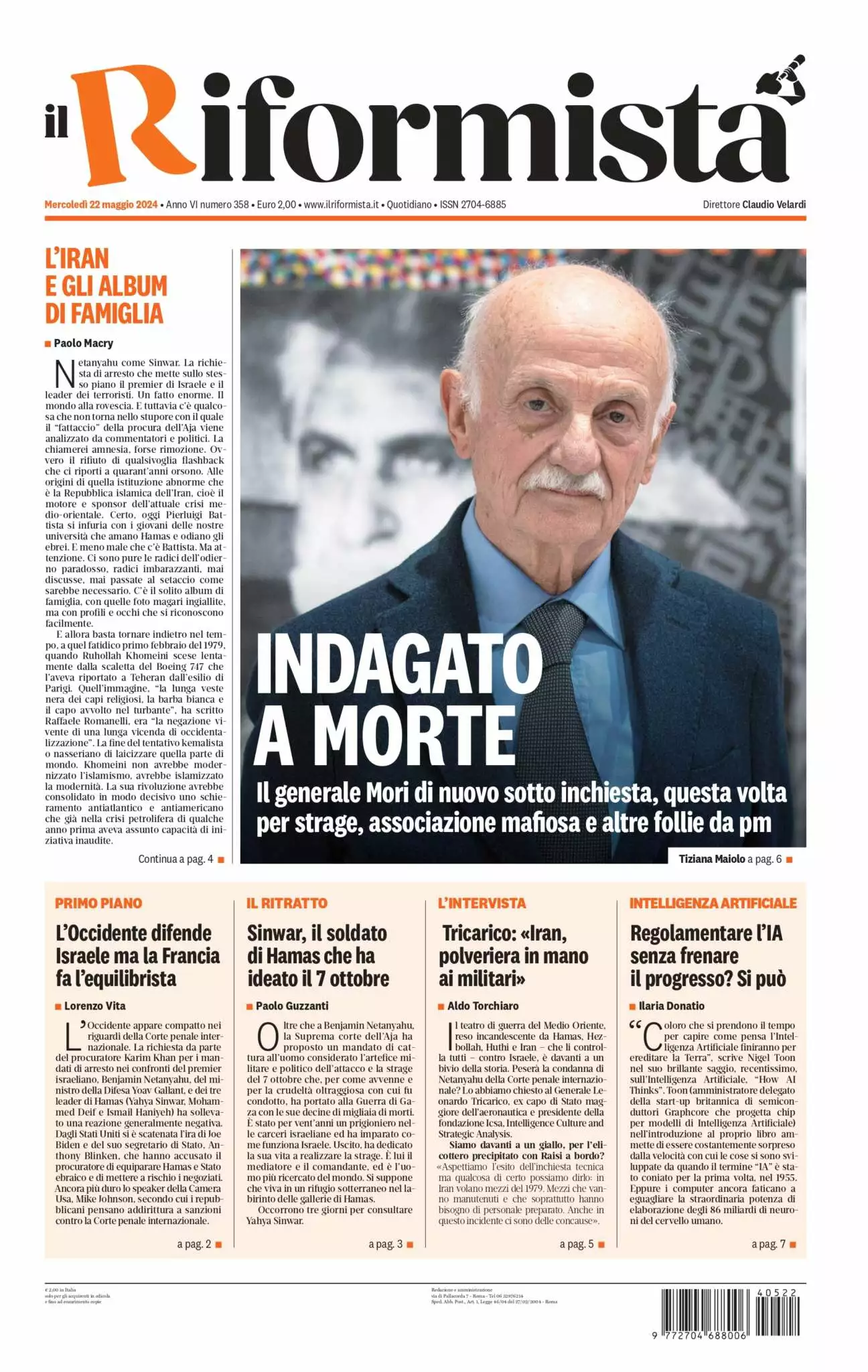 Prima-pagina-il-riformista-edizione-del-22-05-2024