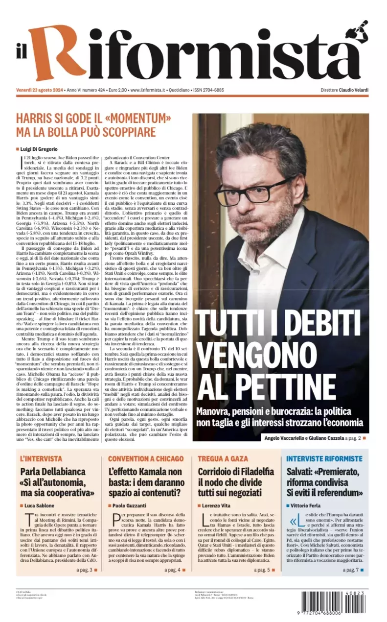 Prima-pagina-il-riformista-edizione-del-23-Agosto-2024