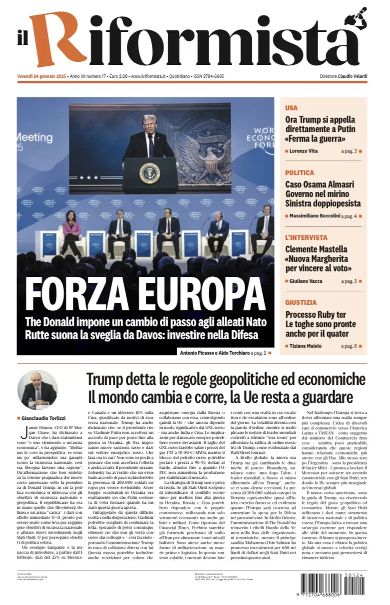 Prima-pagina-il-riformista-edizione-del-24-Gennaio-2025