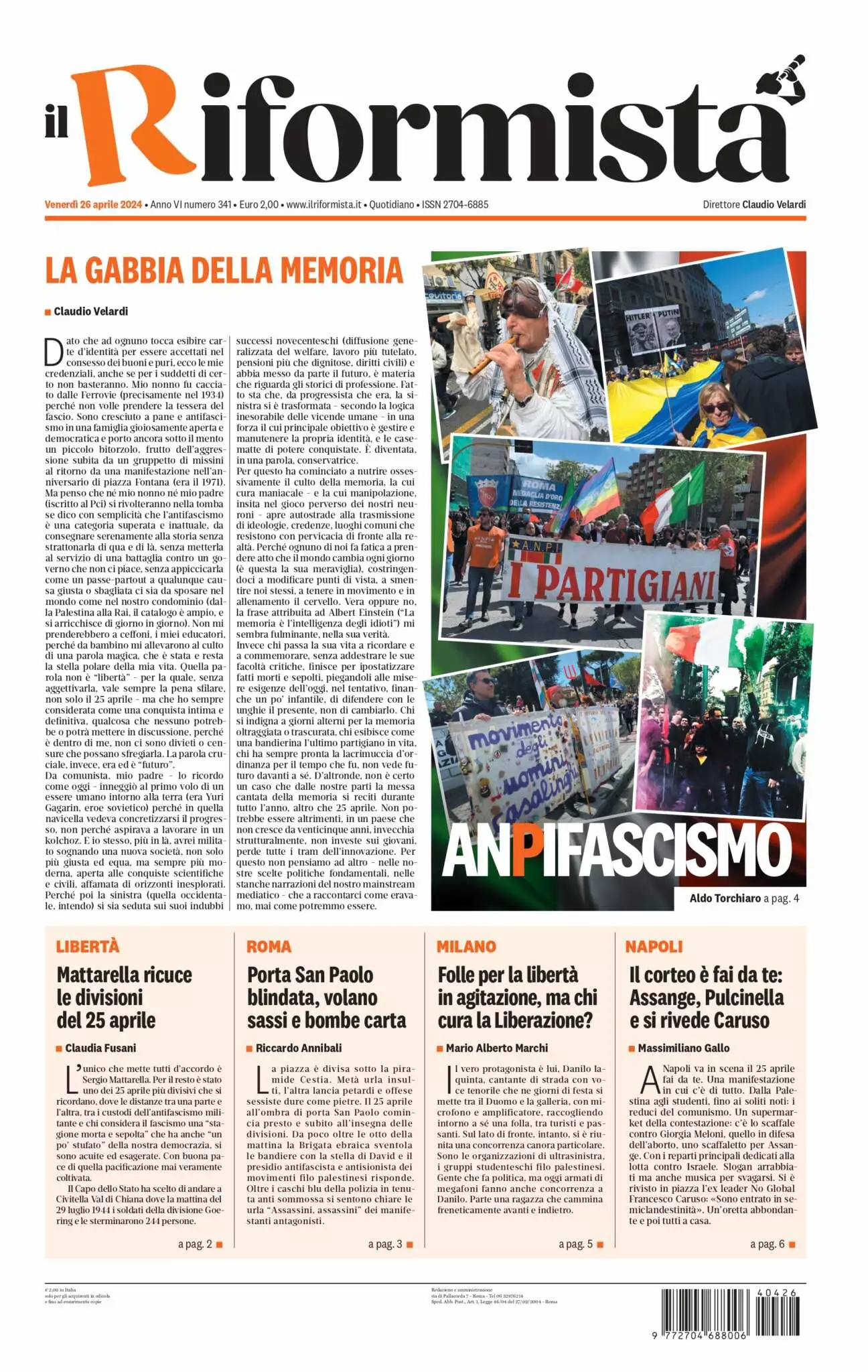 Prima-pagina-il-riformista-edizione-del-25-04-2024