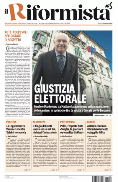 Prima-pagina-il-riformista-edizione-del-29-05-2024