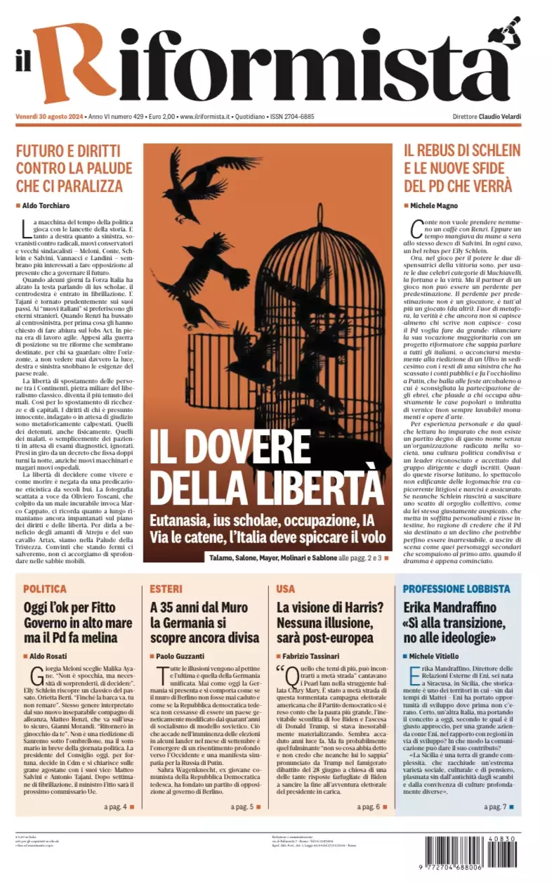 Prima-pagina-il-riformista-edizione-del-30-Agosto-2024