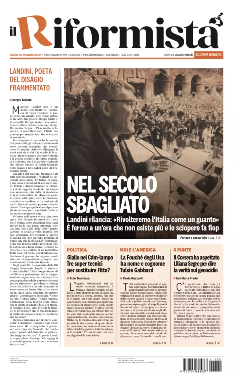 Prima-pagina-il-riformista-edizione-del-30-Novembre-2024