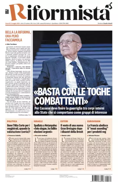 Prima-pagina-il-riformista-edizione-del-31-05-2024