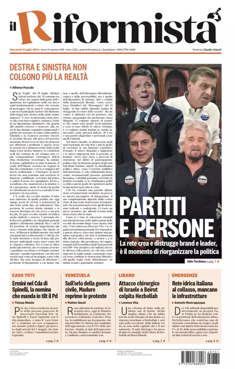 Prima-pagina-il-riformista-edizione-del-31-Luglio-2024