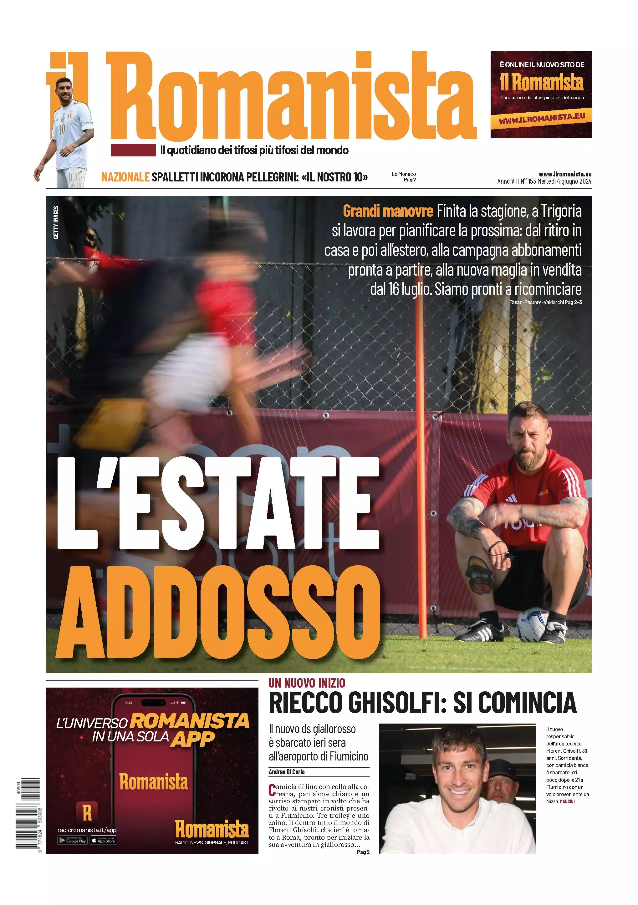 Prima-pagina-Il-Romanista-edizione-di-oggi-04-06-2024