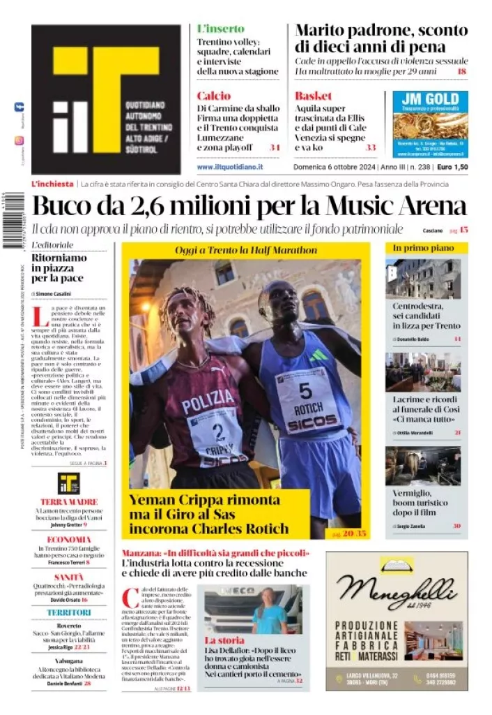 Prima-pagina-il-t-edizione-del-2024-10-06