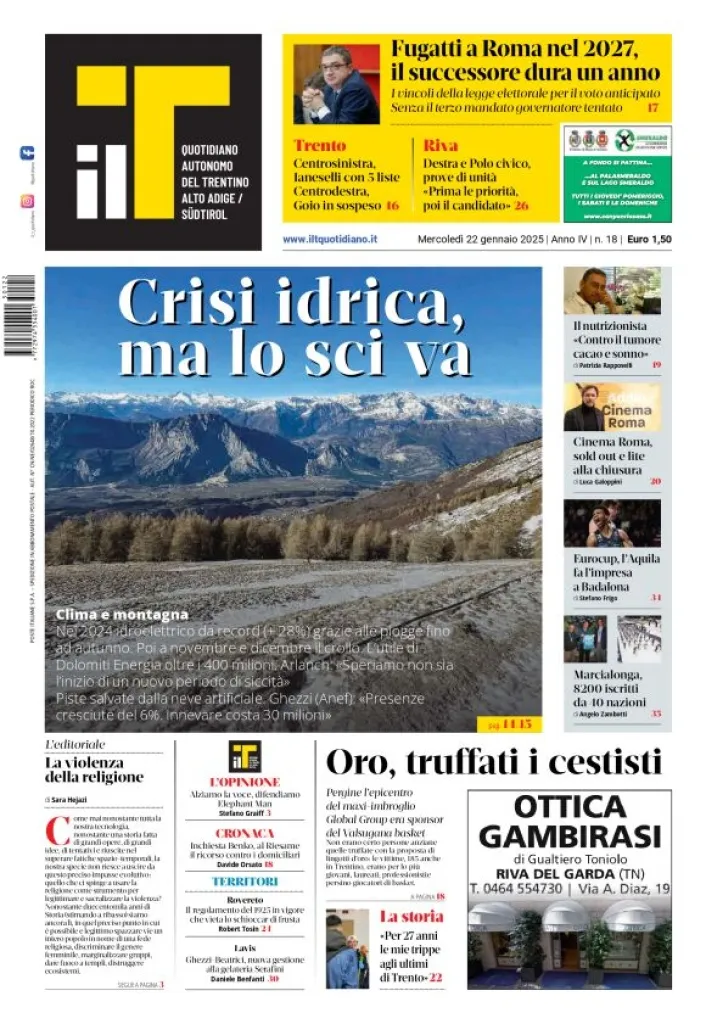 Prima-pagina-il-t-edizione-del-2025-01-22