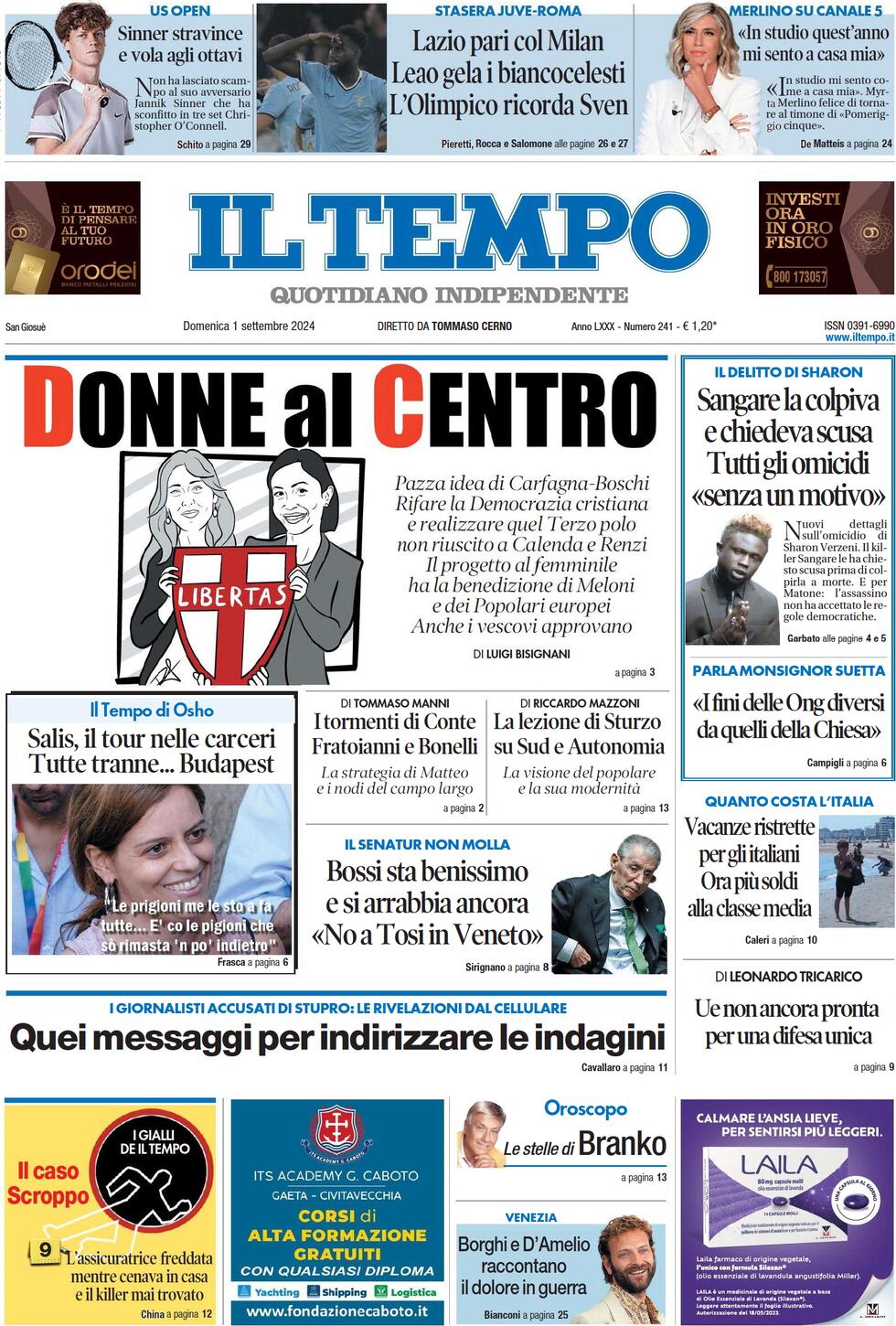 Prima-pagina-il-tempo-edizione-di-oggi-01-09-2024