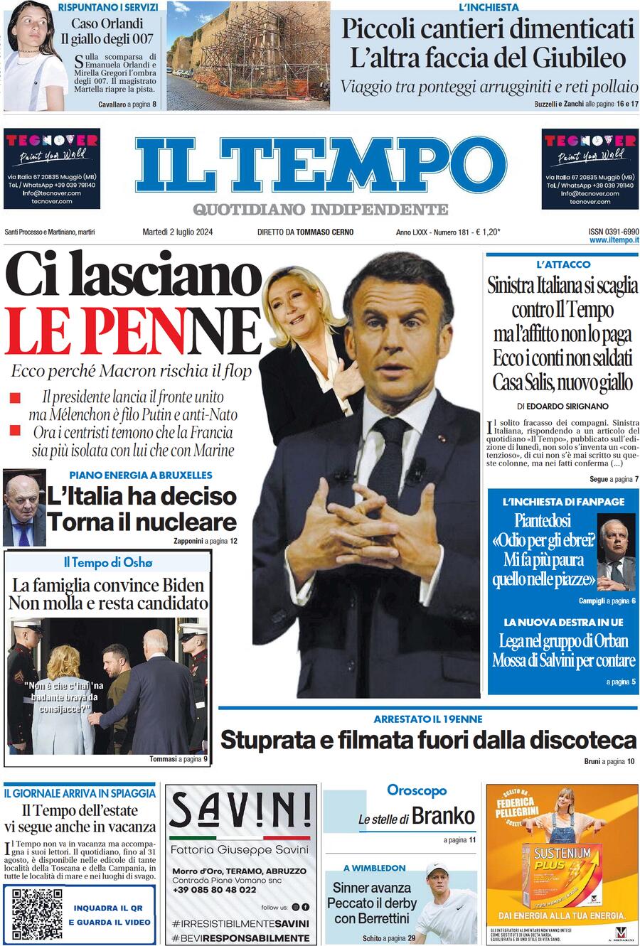 Prima-pagina-il-tempo-edizione-di-oggi-02-07-2024