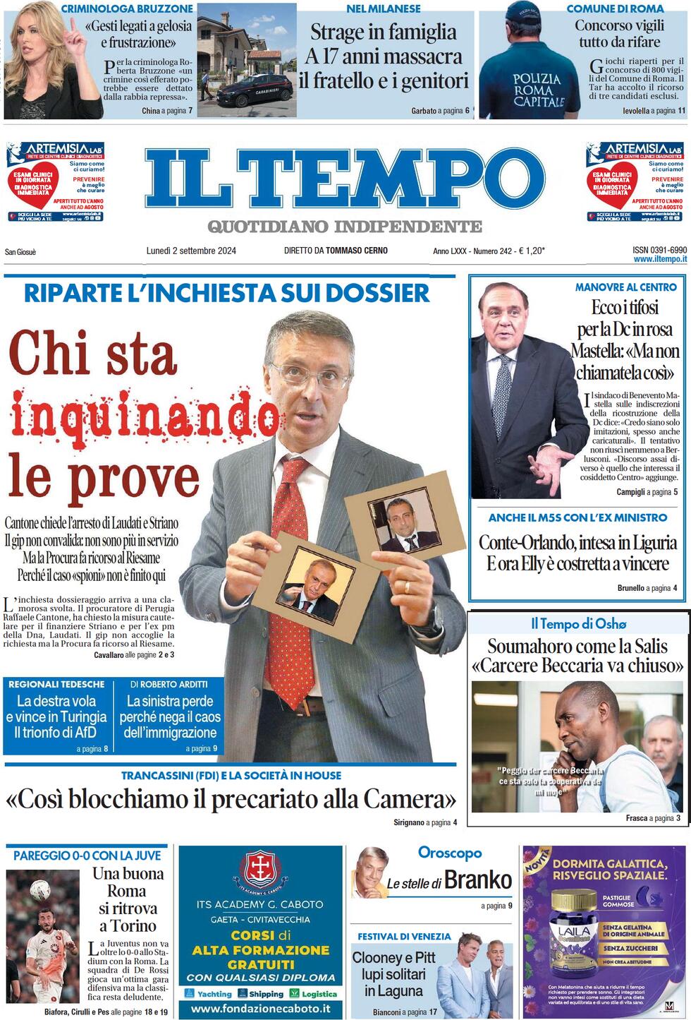 Prima-pagina-il-tempo-edizione-di-oggi-02-09-2024