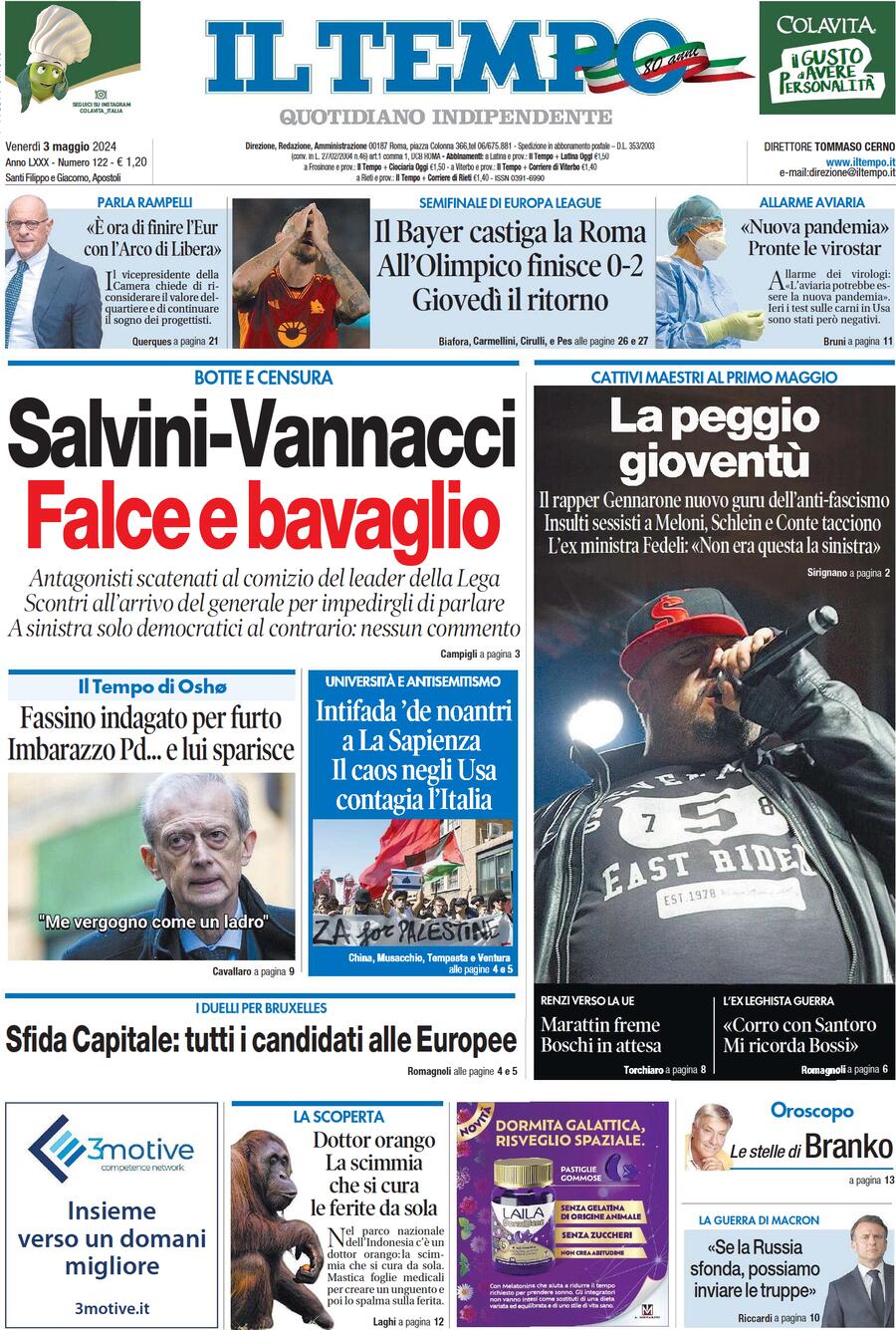 Prima-pagina-il-tempo-edizione-di-oggi-03-05-2024