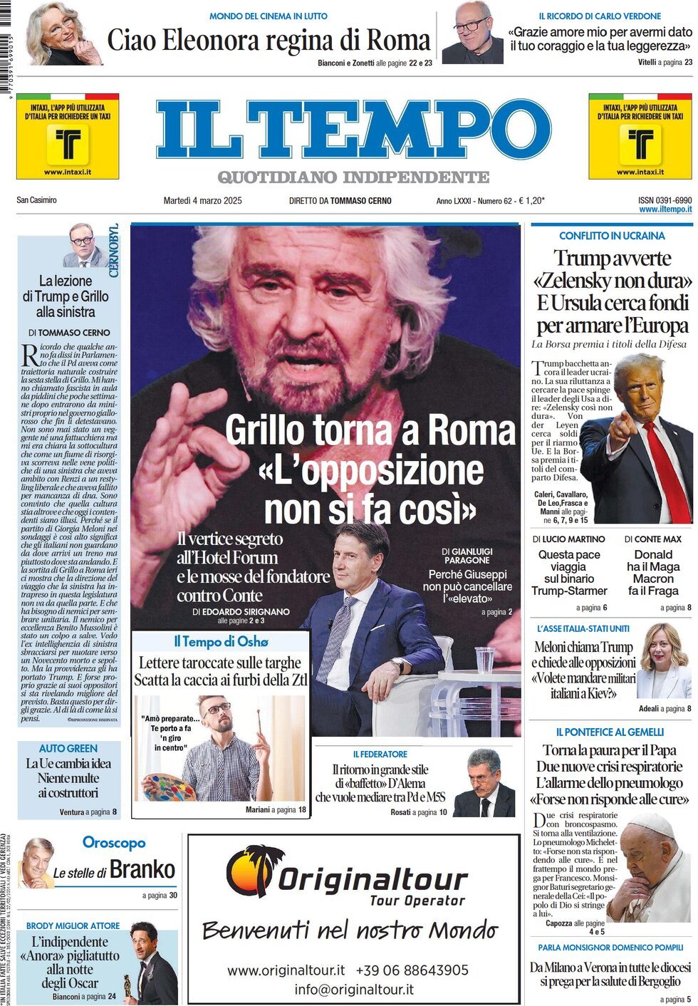 Prima-pagina-il-tempo-edizione-di-oggi-04-03-2025