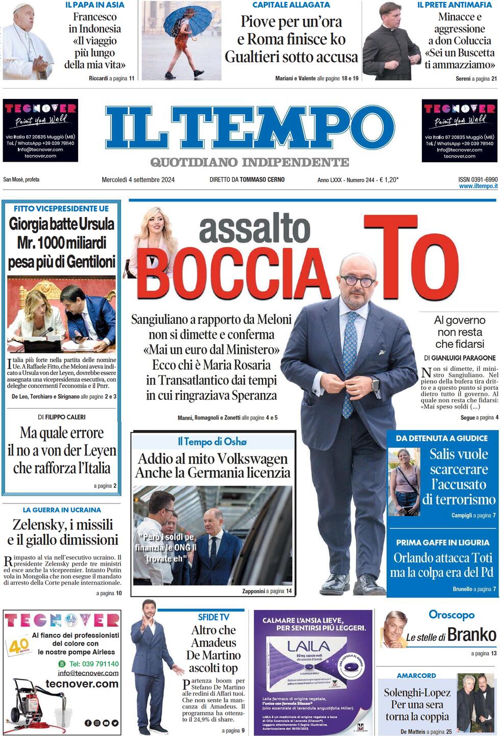 Prima-pagina-il-tempo-edizione-di-oggi-04-09-2024