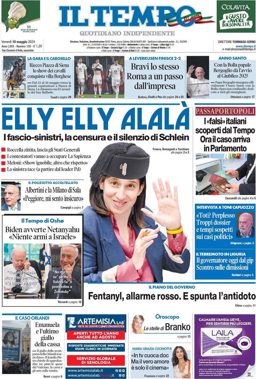 Prima-pagina-il-tempo-edizione-di-oggi-10-05-2024