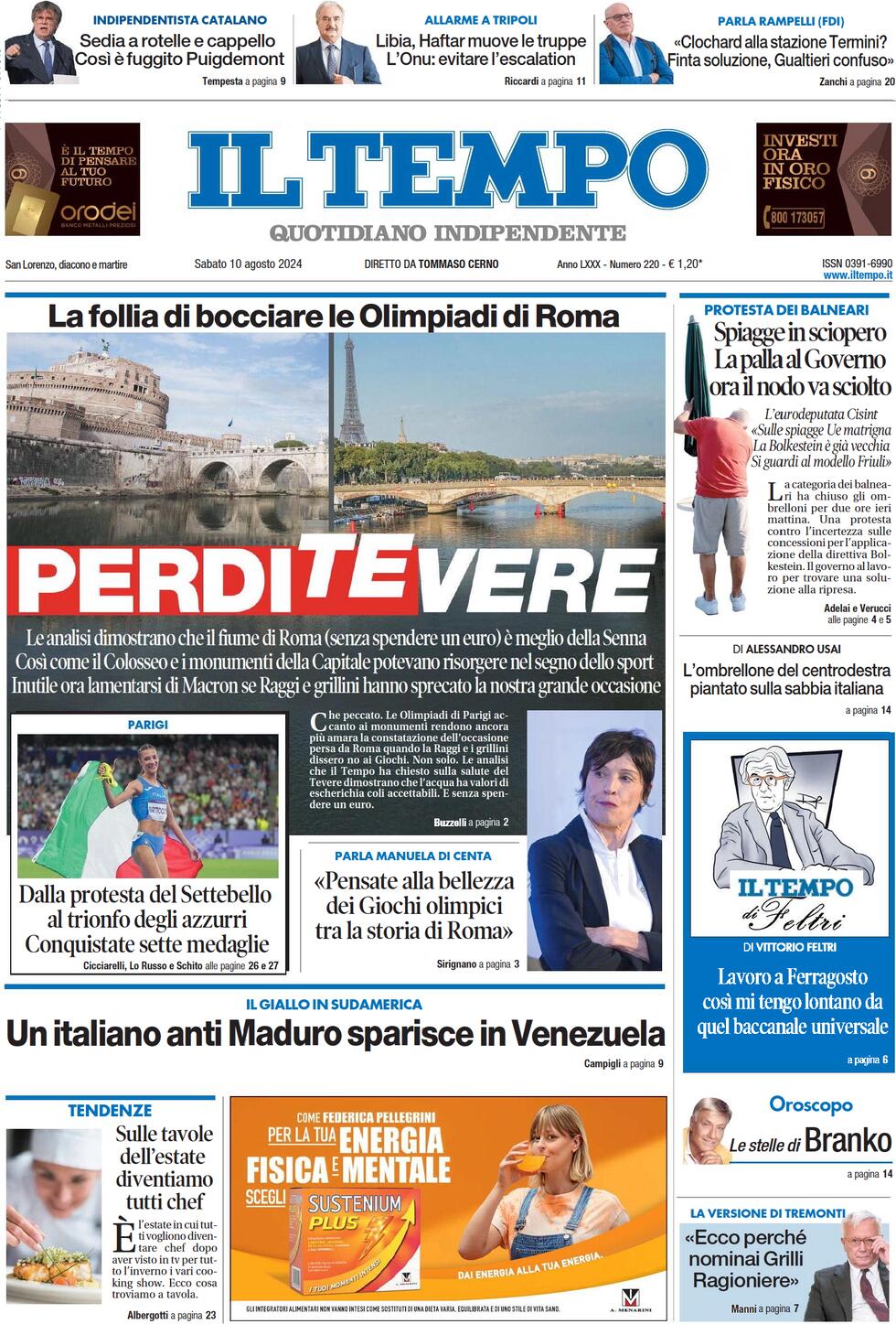 Prima-pagina-il-tempo-edizione-di-oggi-10-08-2024