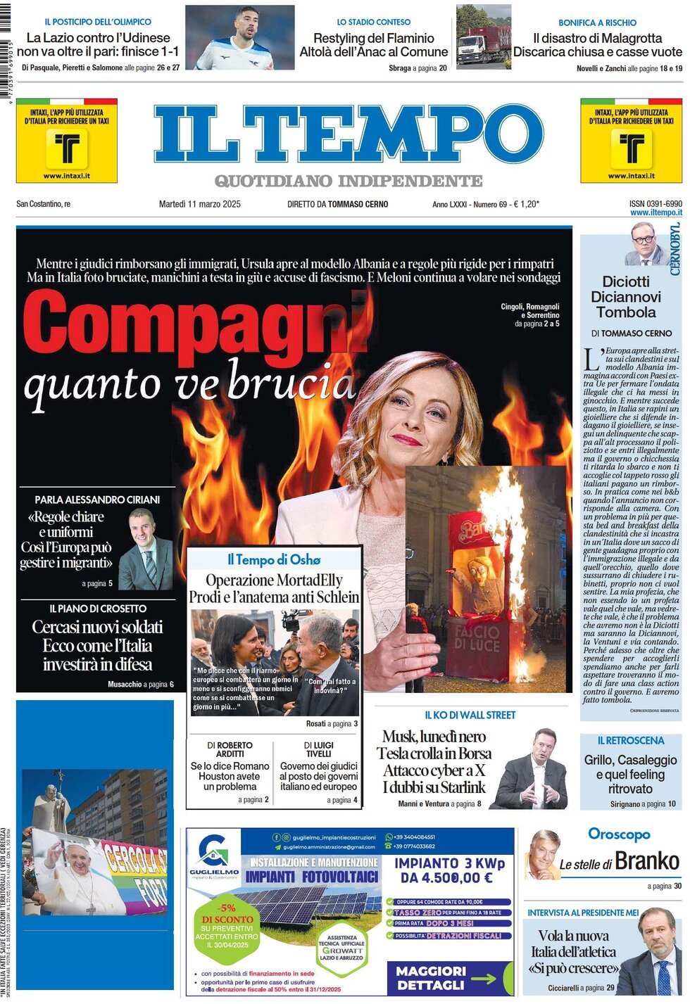 Prima-pagina-il-tempo-edizione-di-oggi-11-03-2025