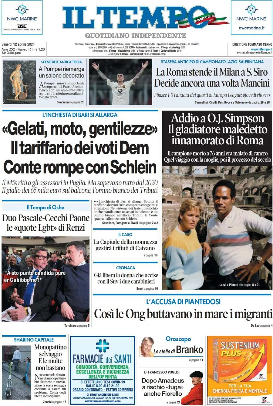 Prima-pagina-il-tempo-edizione-di-oggi-12-04-2024