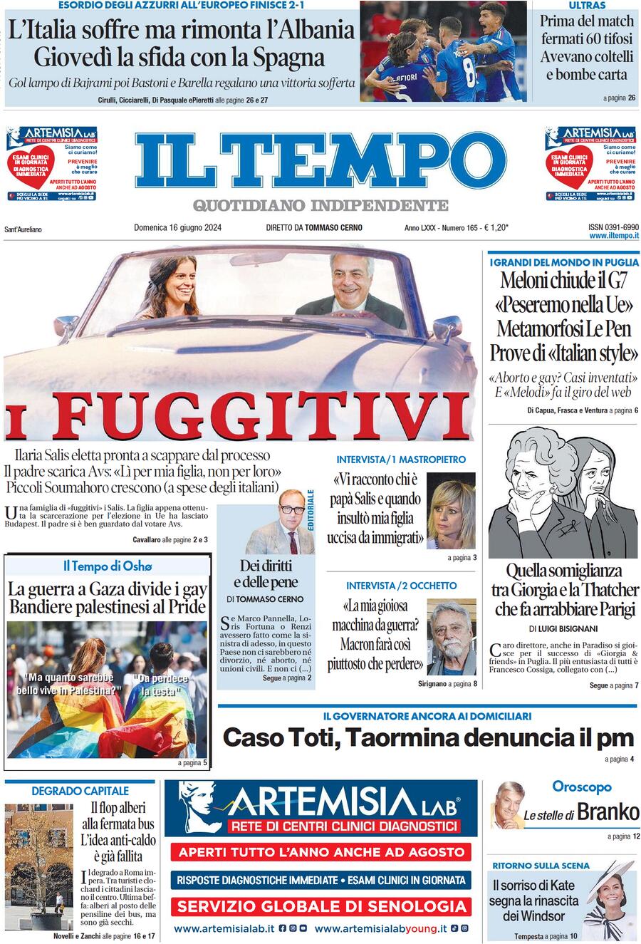 Prima-pagina-il-tempo-edizione-di-oggi-16-06-2024