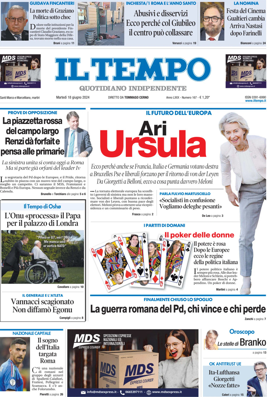 Prima-pagina-il-tempo-edizione-di-oggi-18-06-2024