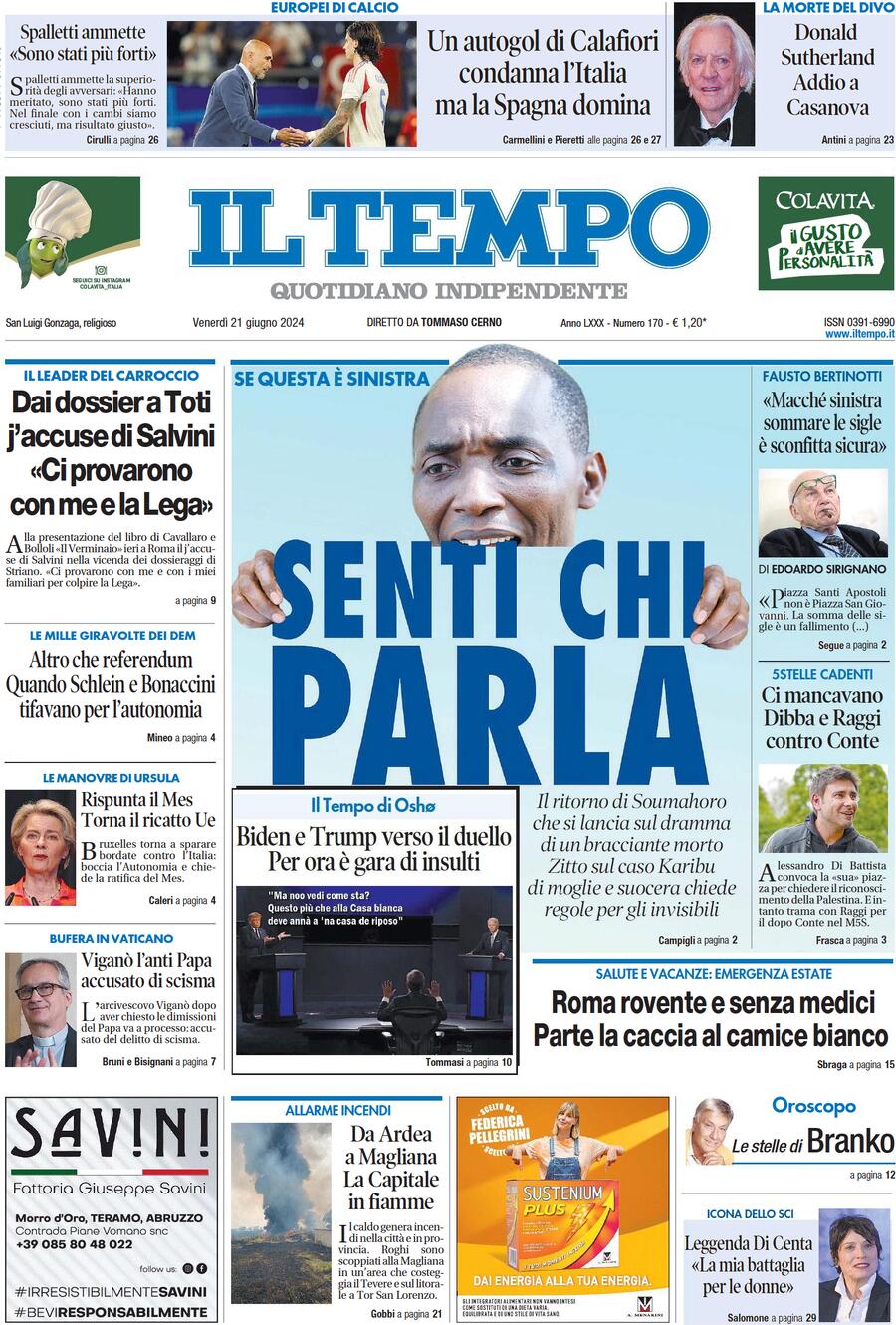 Prima-pagina-il-tempo-edizione-di-oggi-21-06-2024