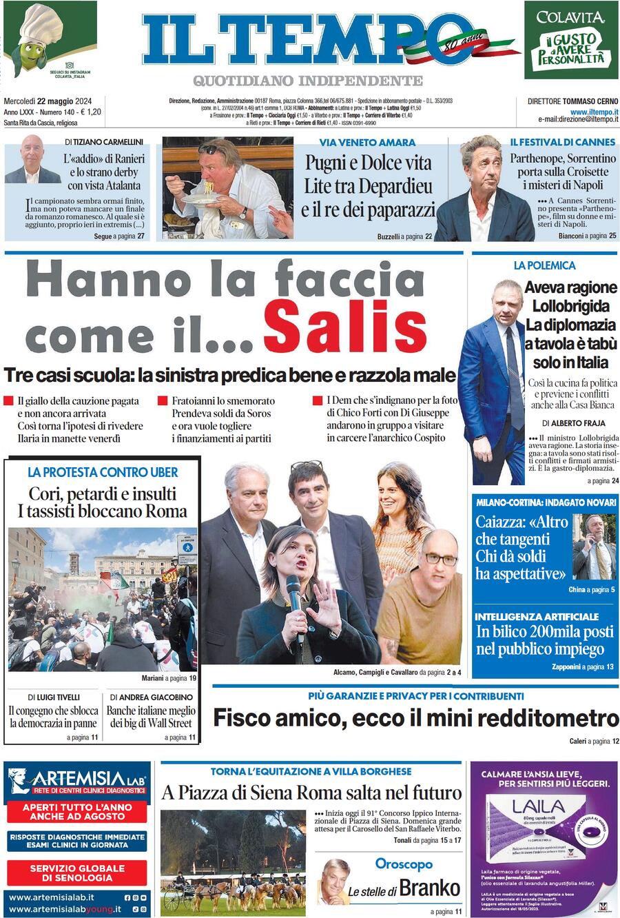 Prima-pagina-il-tempo-edizione-di-oggi-22-05-2024