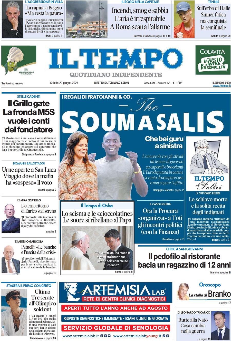 Prima-pagina-il-tempo-edizione-di-oggi-22-06-2024