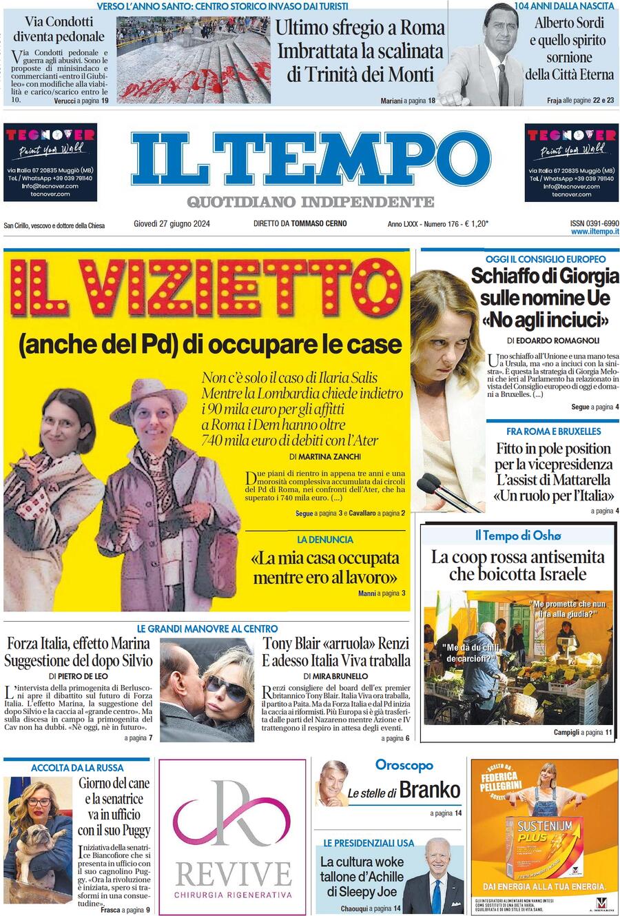 Prima-pagina-il-tempo-edizione-di-oggi-27-06-2024