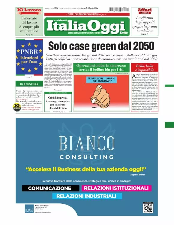 Prima-pagina-italia-oggi-edizione-del-2024-04-08