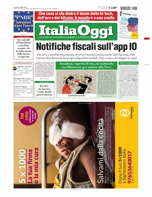 Prima-pagina-italia-oggi-edizione-del-2024-04-11