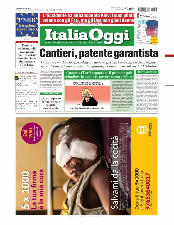 Prima-pagina-italia-oggi-edizione-del-2024-04-12