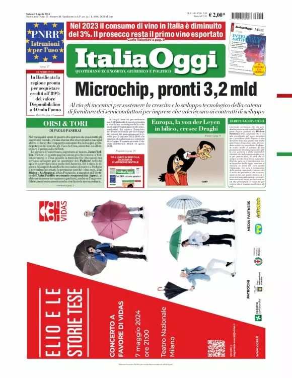 Prima-pagina-italia-oggi-edizione-del-2024-04-13