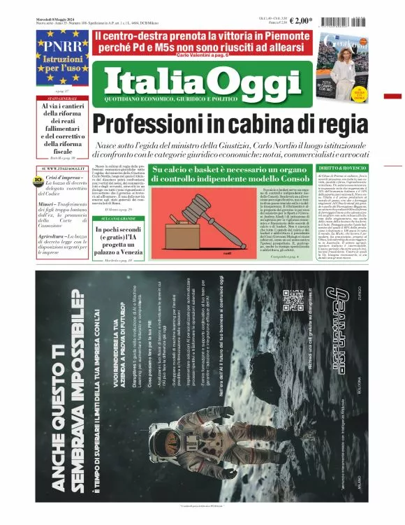 Prima-pagina-italia-oggi-edizione-del-2024-05-08