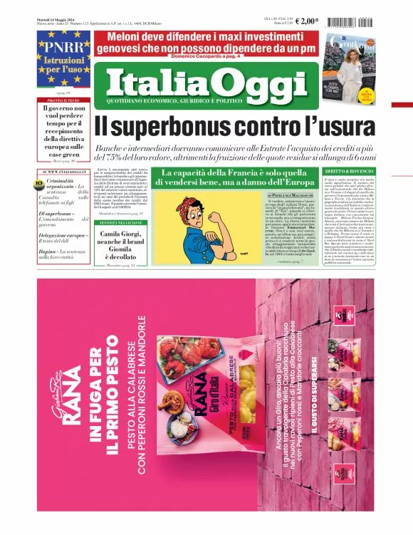 Prima-pagina-italia-oggi-edizione-del-2024-05-14