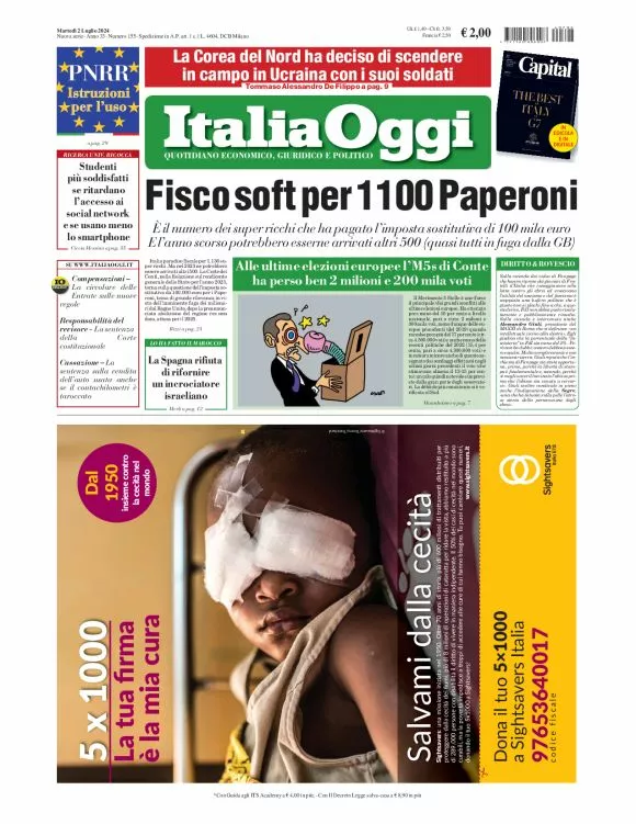 Prima-pagina-italia-oggi-edizione-del-2024-07-02