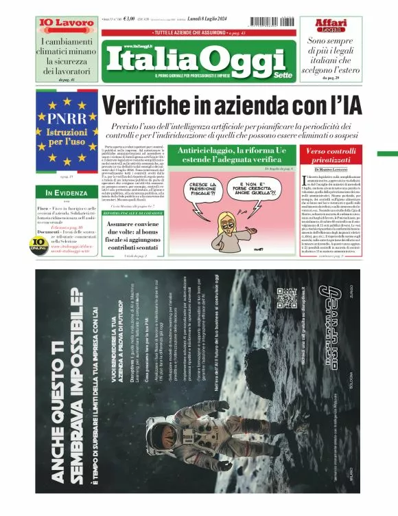 Prima-pagina-italia-oggi-edizione-del-2024-07-08