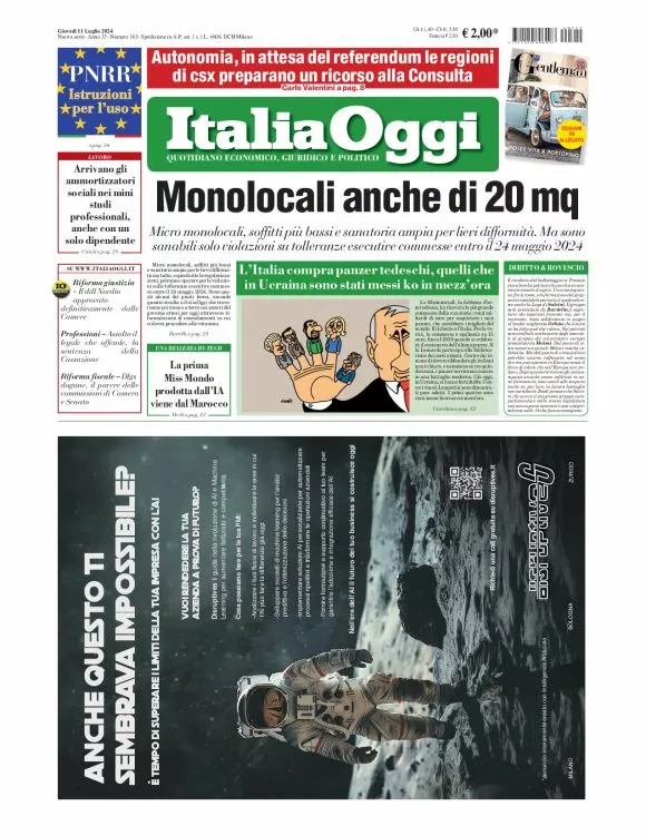 Prima-pagina-italia-oggi-edizione-del-2024-07-11