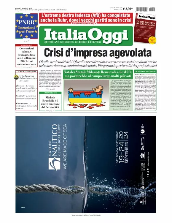 Prima-pagina-italia-oggi-edizione-del-2024-09-05