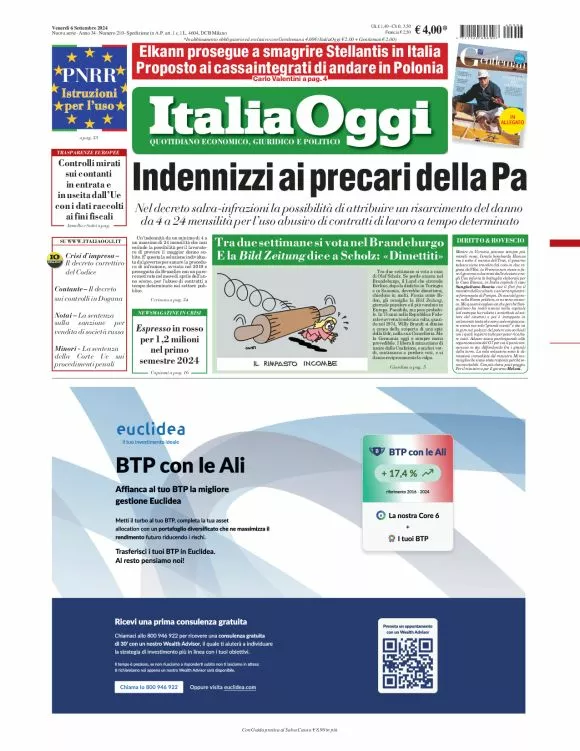 Prima-pagina-italia-oggi-edizione-del-2024-09-06